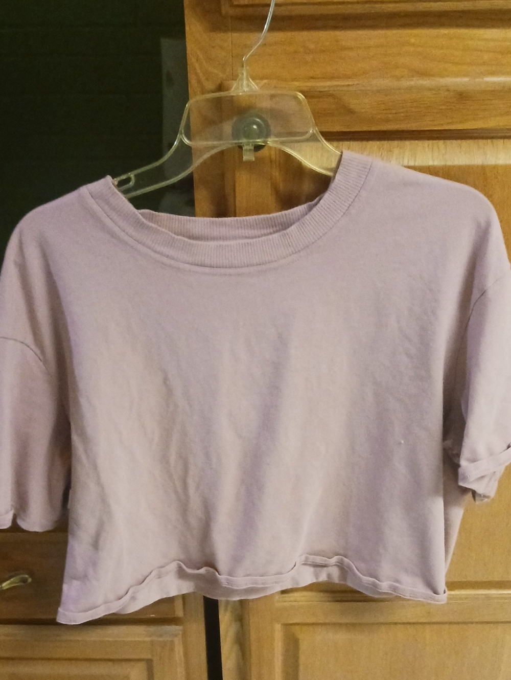 Girls' Lavender Cropped Tee - Shirt